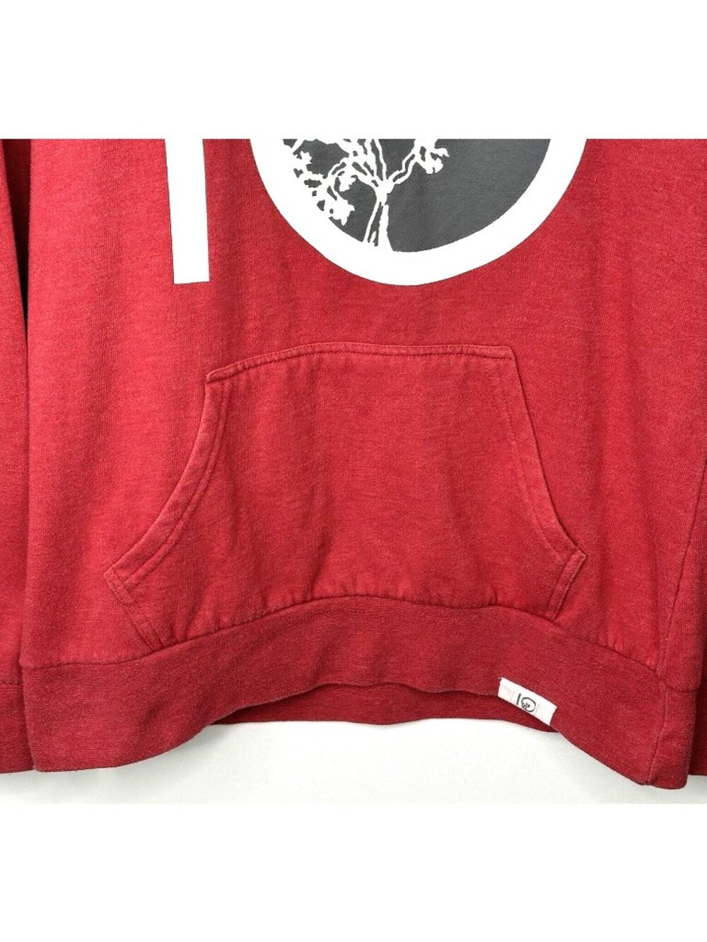 tentree Hoodie Women Large Red Graphic Logo Pullover Kangaroo Pocket Long Sleeve - Picture 4 of 11